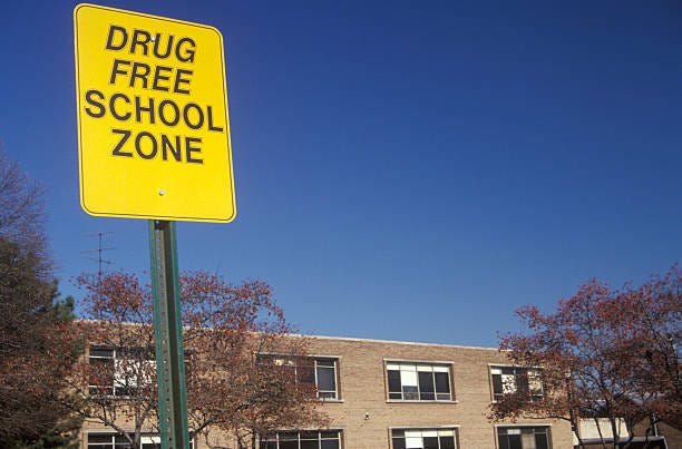 Drug-Free School Zone Sign