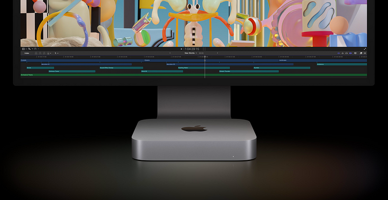 Compact design of the M2 Mac mini