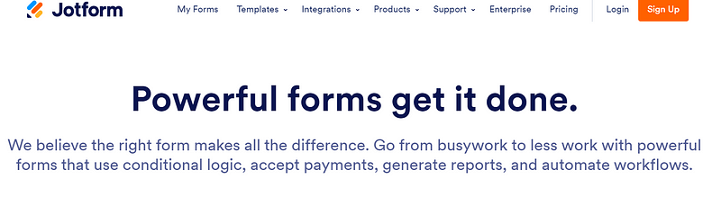 Creating custom forms easily with Jotform.com