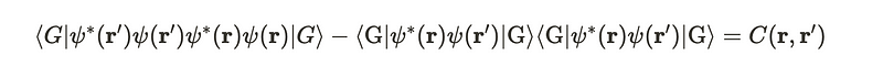 Correlation Function in Probability Theory