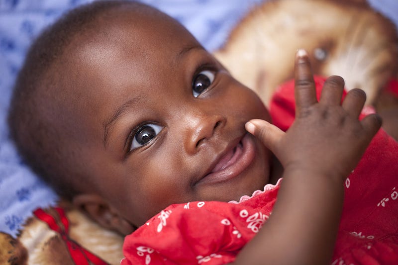 Child displaying confidence