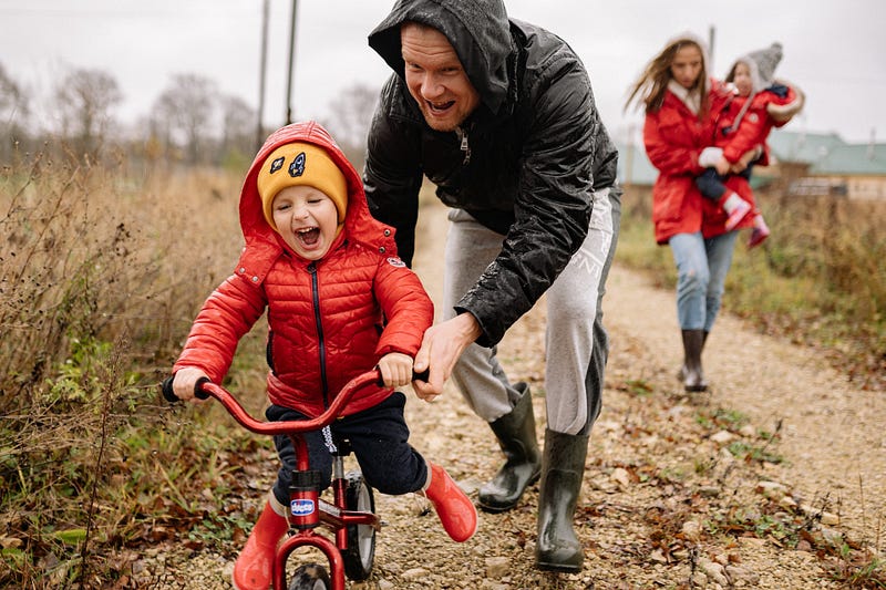 Adult embracing their inner child