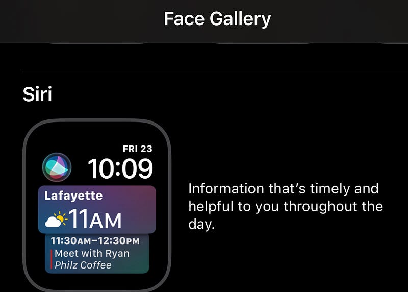 Siri Watch Face overview