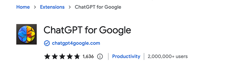 Google Chrome Extension for ChatGPT