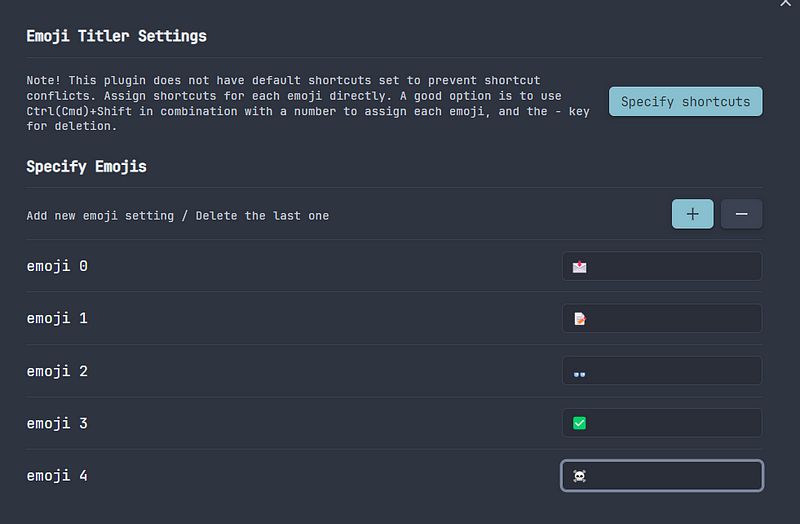 Emoji Titler usage example