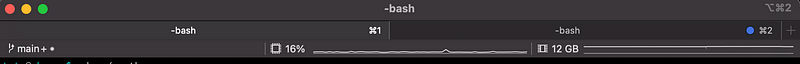 Status bar configuration in iTerm2