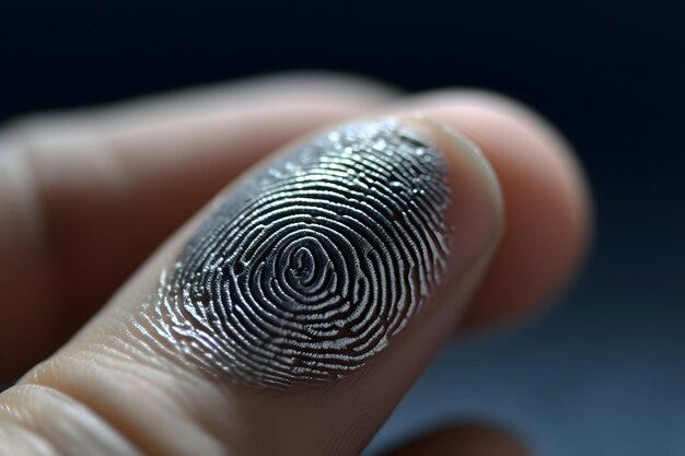 Detailed illustration of fingerprint patterns