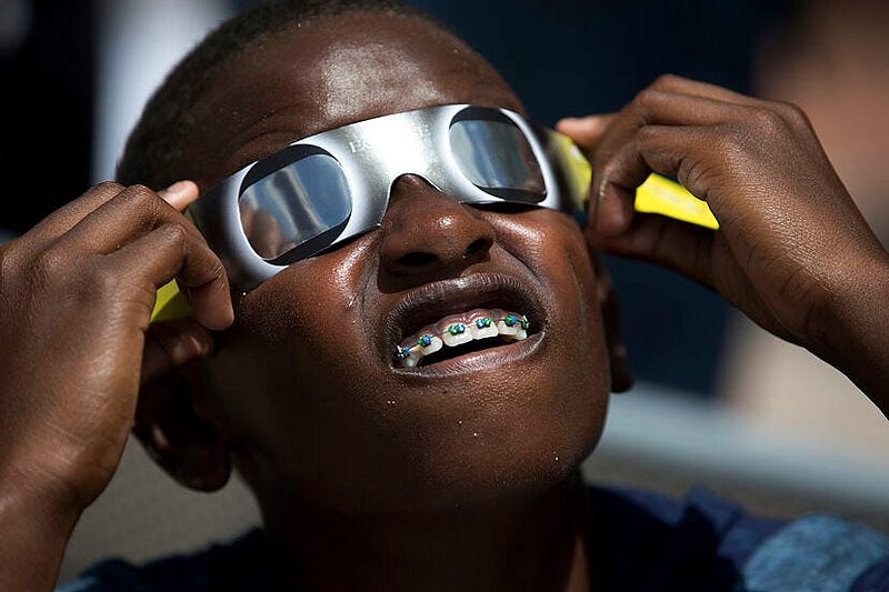 Solar eclipse viewing safety measures