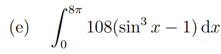 Graph of integral function (e)