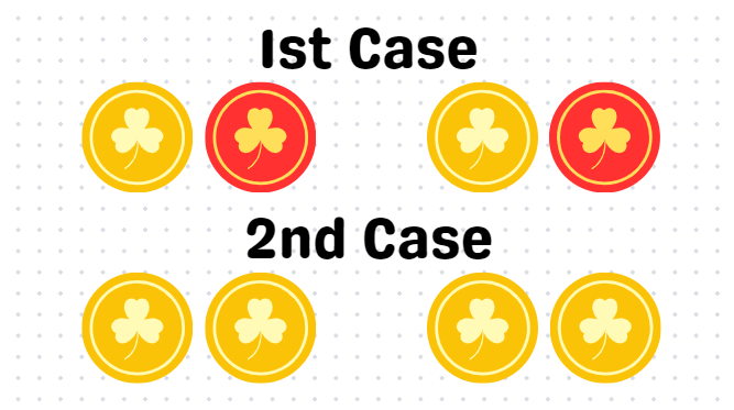 An image showing the selection process of the coins.