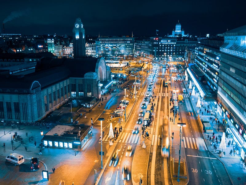 Central Railway Station in Helsinki, Finland