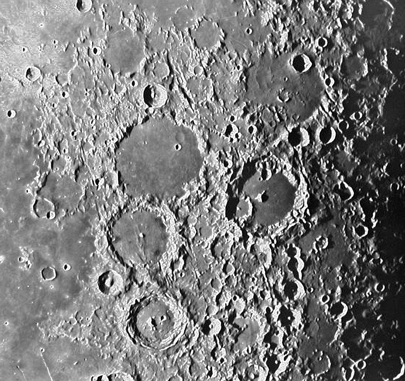 Crater formation on the Moon