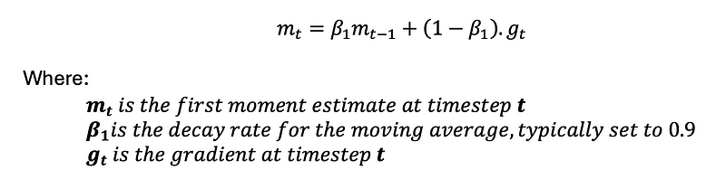 First-moment estimate formula