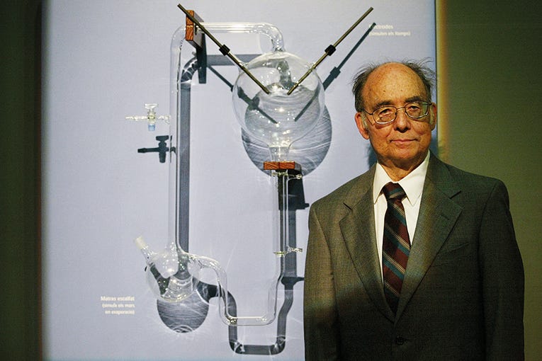 Stanley Miller's 1953 experimental setup