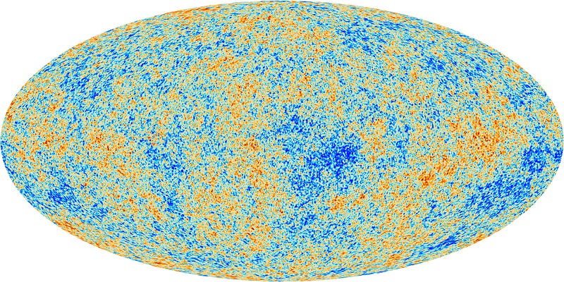 Cosmic Microwave Background image showcasing cosmic features.